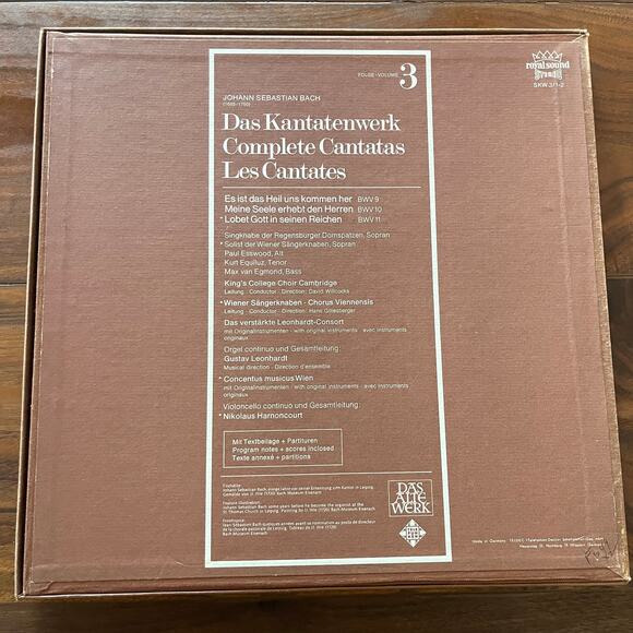 J.S. Bach Das Kantatenwerk Complete Cantatas Vol 3 LP Box Set Telefunken - Picture 11 of 11